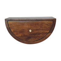 NACHTTISCH Levitate - Kastanienfarben/Messingfarben, Holz/Metall (45/23/32cm) - Artisan Furniture