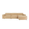 ECKSOFA Cursal Round L-Form, Stoff Salvador, Beige, Rechts - Beige, Holz (284/166cm) - Kaiser Möbel