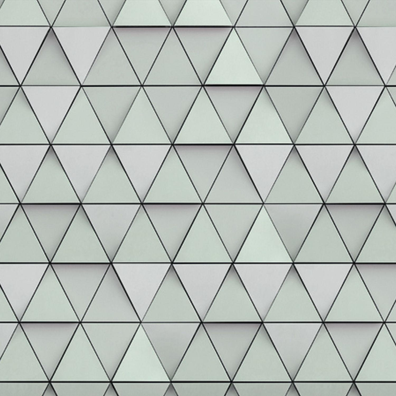 FOTOTAPETE grafische Dreiecke 424 x 280 cm - Grün, Papier (424/280cm) - Sanders & Sanders