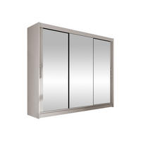 KLEIDERSCHRANK Aston III - Kaschmir/Silberfarben, Holzwerkstoff/Kunststoff (250/215/58cm) - MIRJAN24