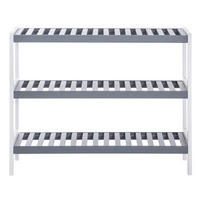 SCHUHREGAL 3 Ebenen – L70 cm - Anthrazit, Holzwerkstoff (26/55/71cm) - Calicosy