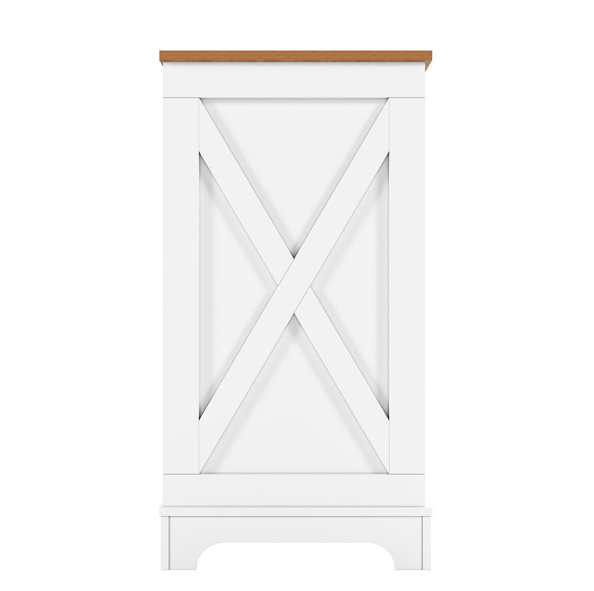 KOMMODE aus MDF & Spanplatte 120x40x76cm in Weiß mit 6 Schubladen - Weiß, Holzwerkstoff (120/76/40cm) - Modfu