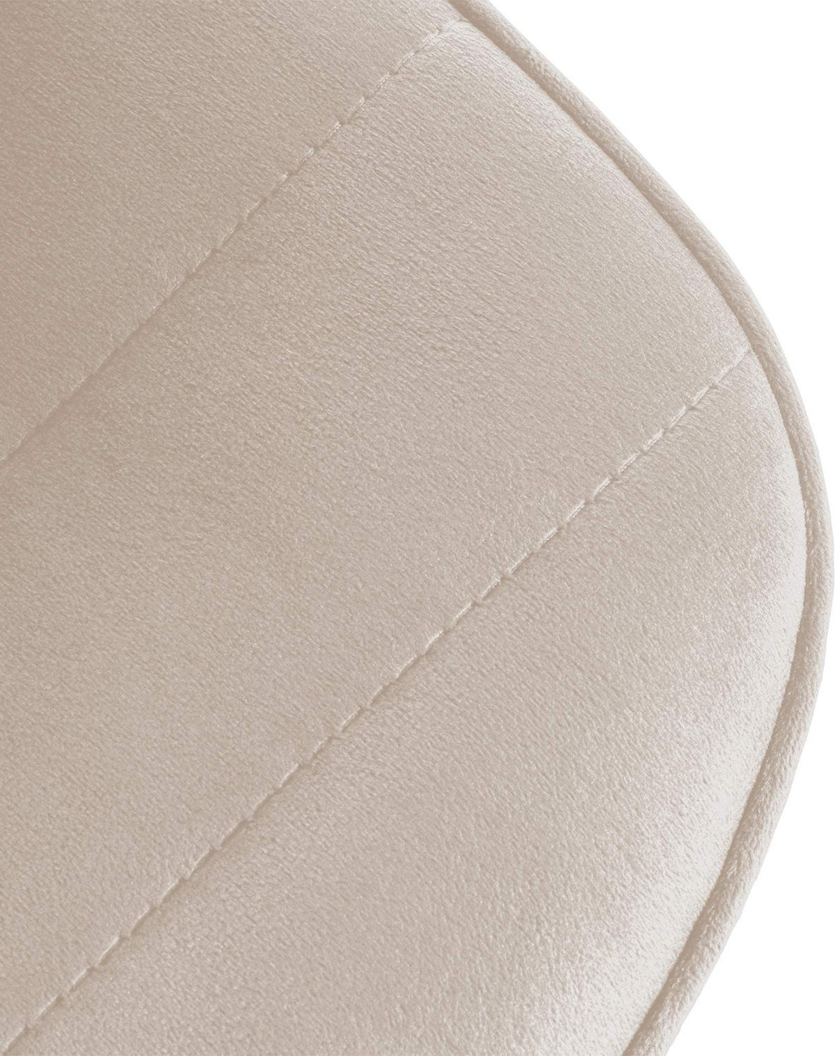 BARHOCKER Samt creme - Creme/Weiß, Textil/Metall (45/89/46cm) - CLP