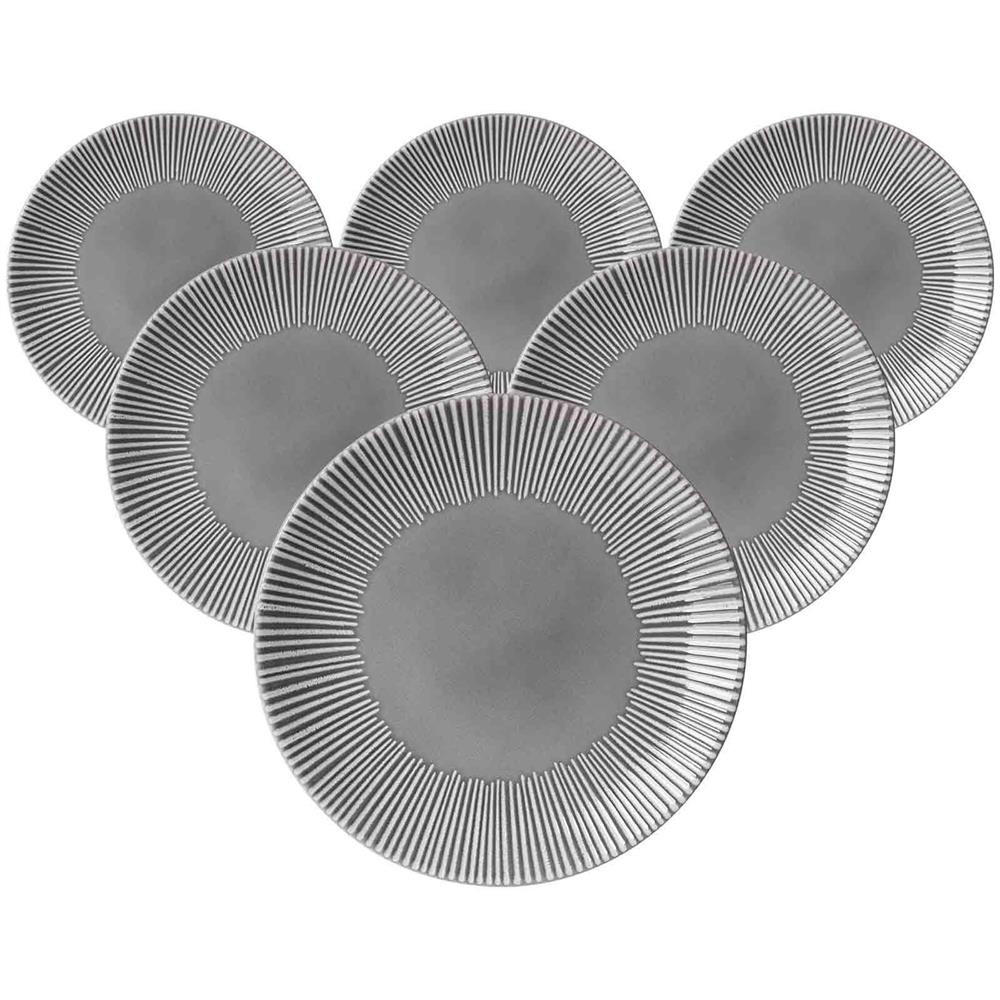SPEISETELLER Banda Grau ø 27 cm 6er Set - Grau, Keramik (27cm) - Ritzenhoff Breker