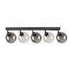 DECKENLEUCHTE HAGEN - Transparent/Schwarz, Glas/Metall (15/95/21cm) - kiki design