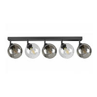 DECKENLEUCHTE HAGEN - Transparent/Schwarz, Glas/Metall (15/95/21cm) - kiki design