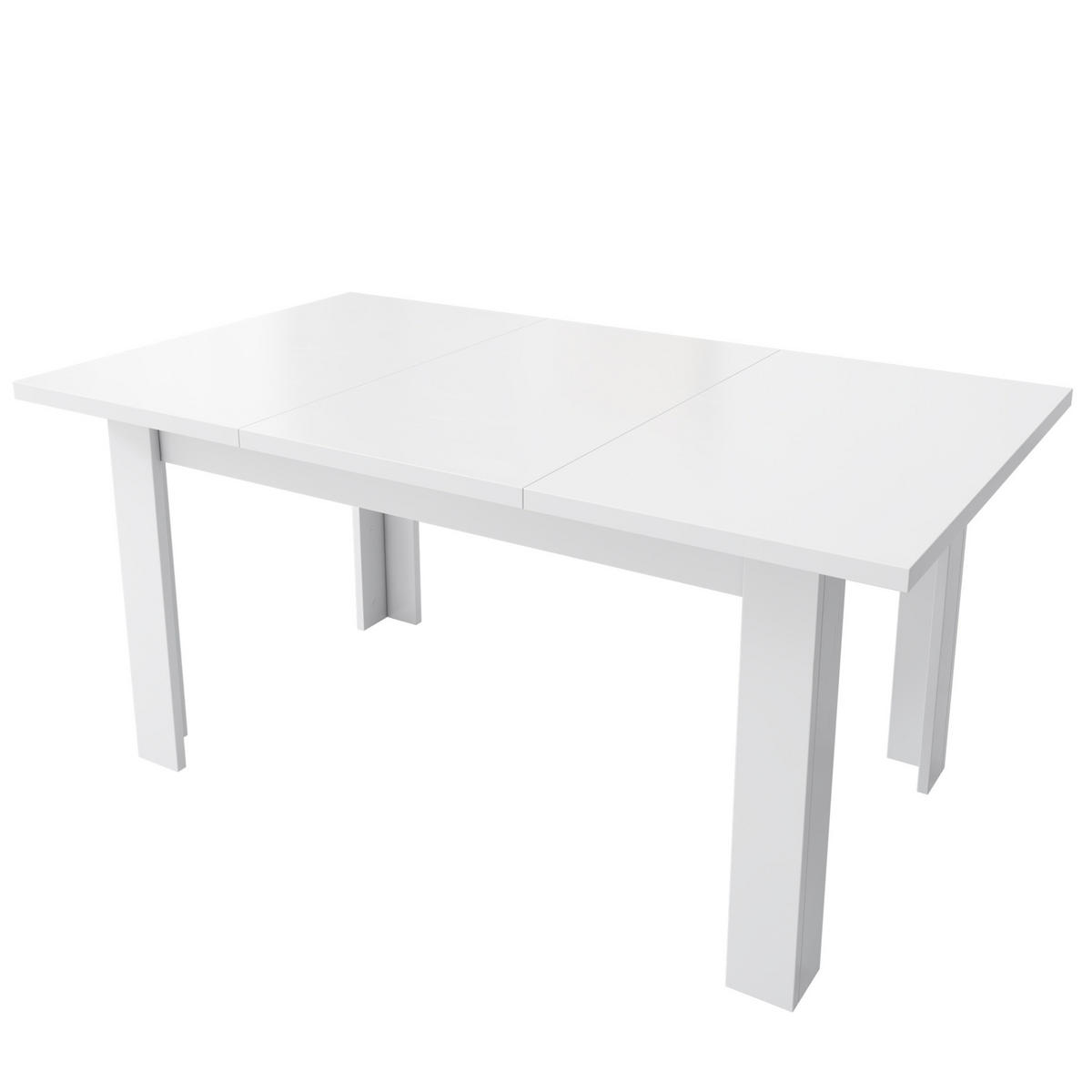 JEDÁLENSKÝ stôl 120/70 cm MDF biely s úložným priestorom - biela, kompozitné drevo (120/70/75cm) - BEAOK