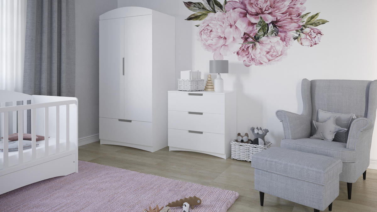 KOMMODE CLASSIC Weiß 80/80/41 - Weiß, Holzwerkstoff (80/80/41cm) - RAUMHIRSCH FURNITURE