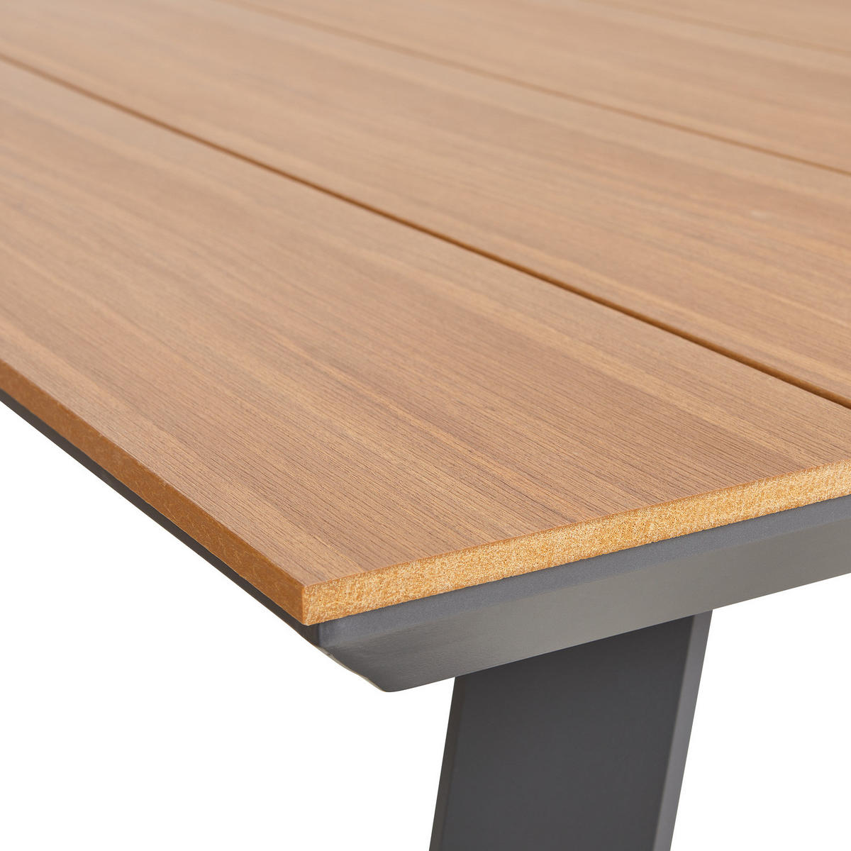 GARTENSITZGRUPPE - Polywood / Aluminium - Braun / Anthrazit - Anthrazit/Braun, Holzwerkstoff/Metall - home24