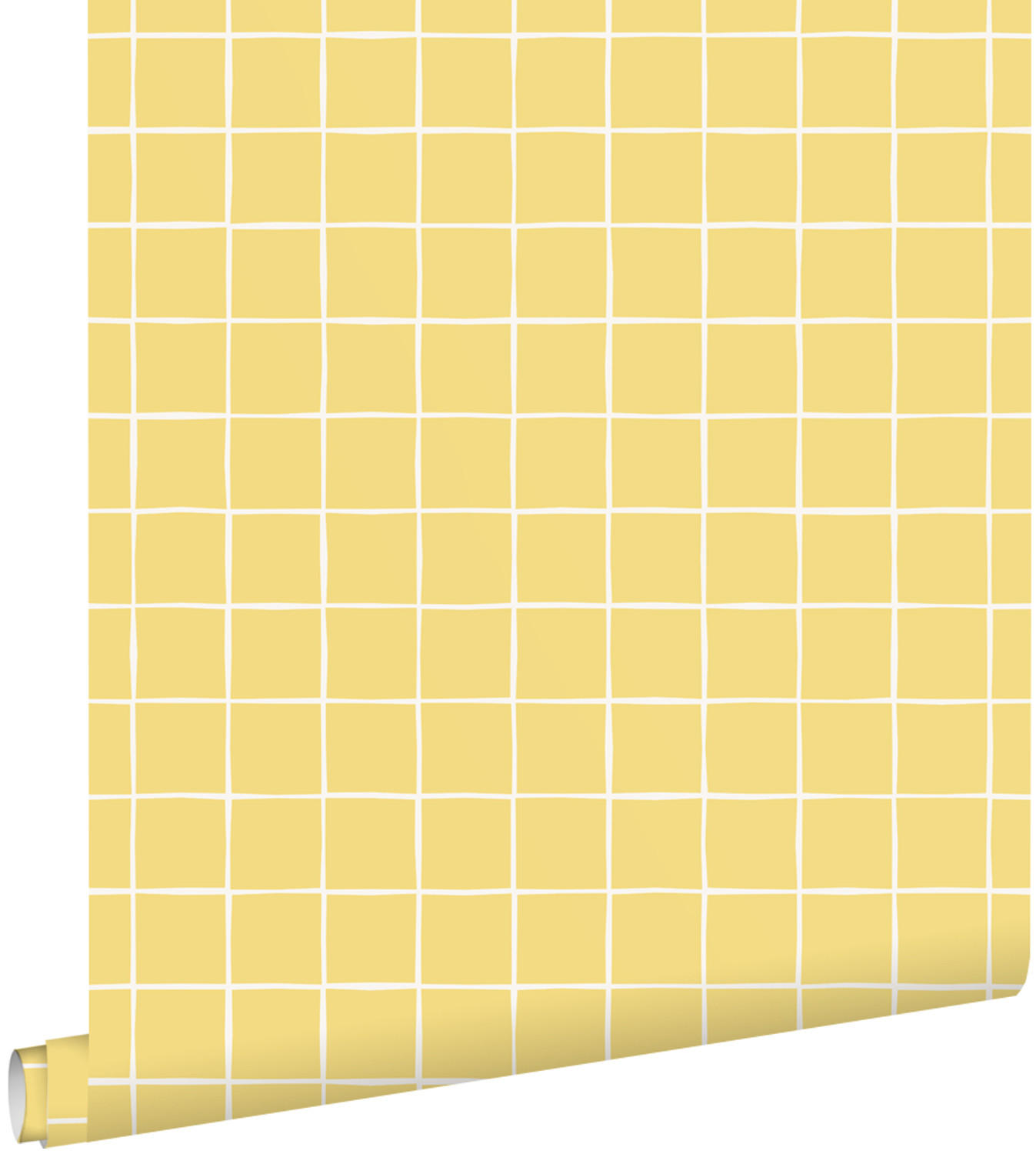 TAPETE Karomuster 50 x 900 cm - Gelb, Papier (50/900cm) - ESTAhome