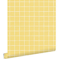 TAPETE Karomuster 50 x 900 cm - Gelb, Papier (50/900cm) - ESTAhome