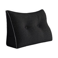 RÜCKENKISSEN Plüsch Schwarz 60 cm - Schwarz, Textil (50/60cm) - Vercart