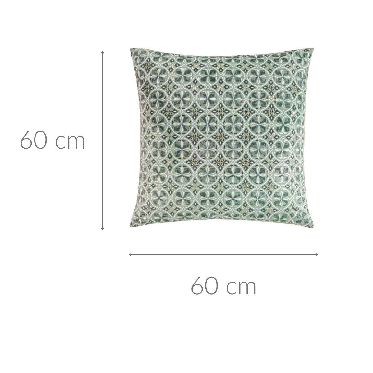 DEKO-KISSENBEZUG aus Velvet Joan 60/60 cm - Blau/Grün, Textil (60/60cm) - Douceur d´intérieur