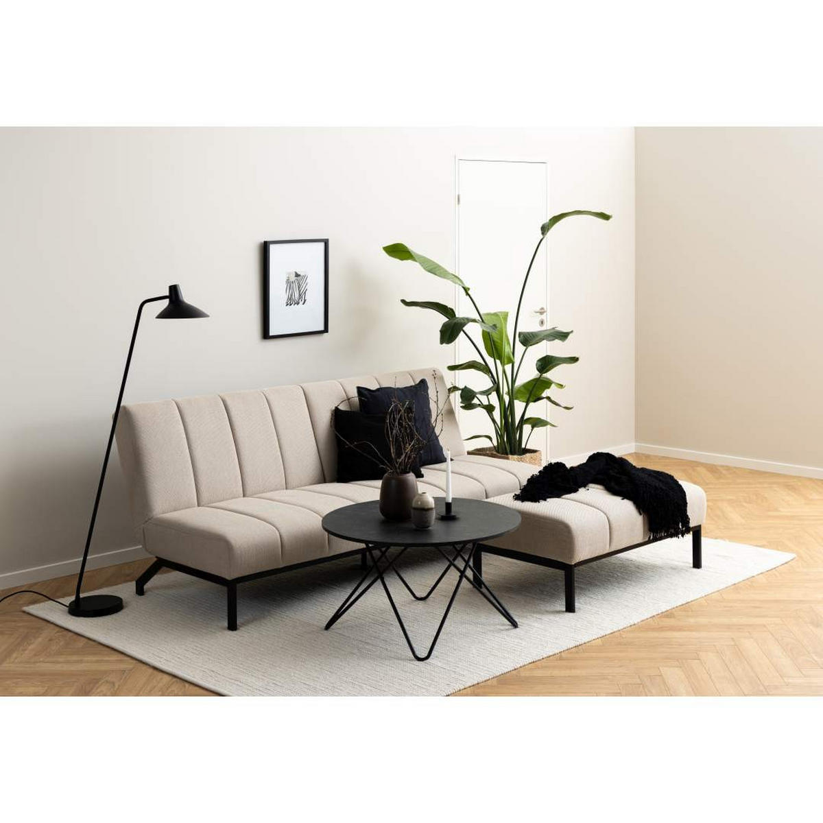 COUCHTISCH, Wyre, Schwarz, MDF, 80 x 80 x 45 cm - Schwarz, Holzwerkstoff/Metall (80/80/45cm) - ebuy24