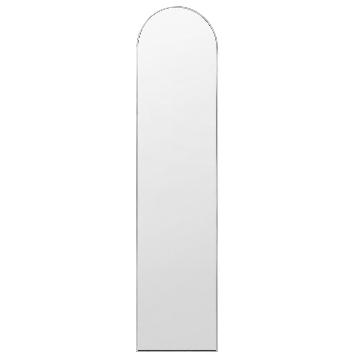 STEHSPIEGEL silber 36/150 cm Bagnolet - Silberfarben, Metall (36/150/40cm) - Beliani