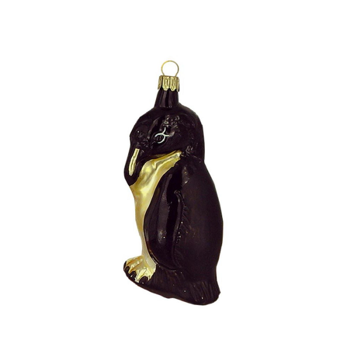 CHRISTBAUMSCHMUCK Königspinguin schwarz perlweiß 12 cm - Multicolor, Metall (0.1/12/0.1cm)