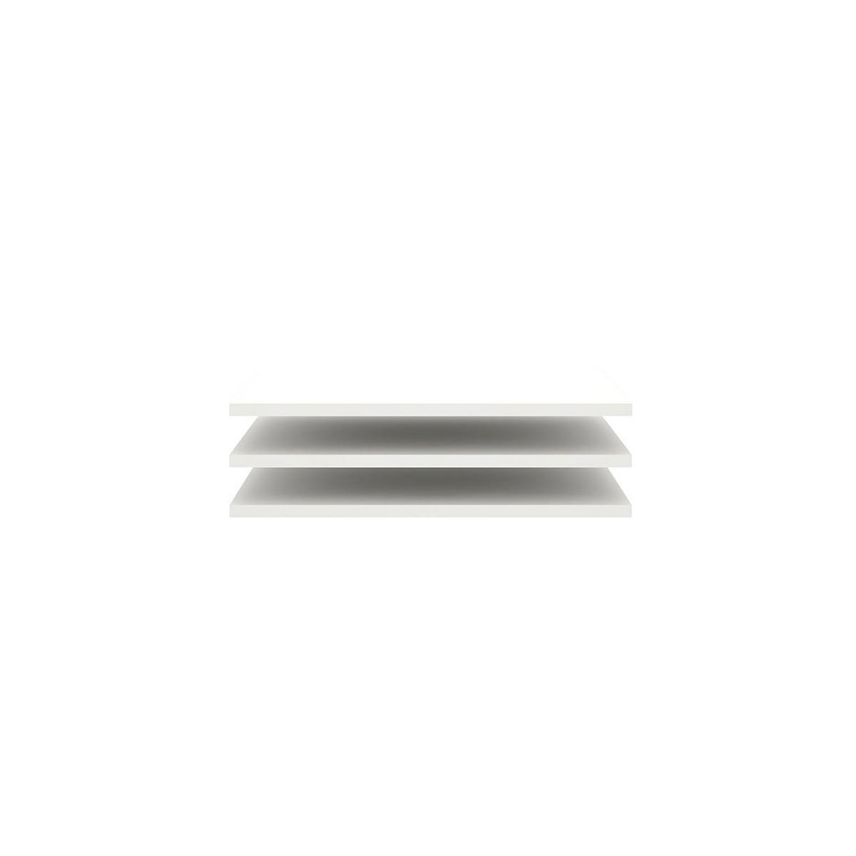 REGALBÖDEN, für Kleiderschrank Catania, Weiß, Holzwerkstoff, 2 x 55 x 57 cm - Weiß, Holzwerkstoff (2/57/55cm) - ebuy24
