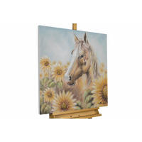 ACRYLBILD HANDGEMALT 80/80 cm - Gelb/Braun, Holz/Textil (80/80cm) - KUNSTLOFT