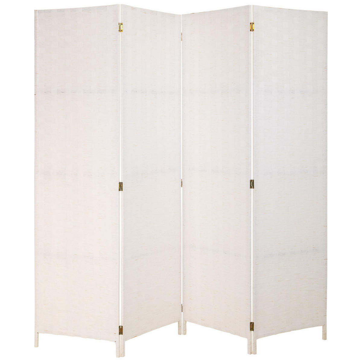 PARAVENT aus geflochtenem Papier mit 4 PANEELE, 3x180cm - Weiß, Papier (200/180/3cm) - Wanderlust