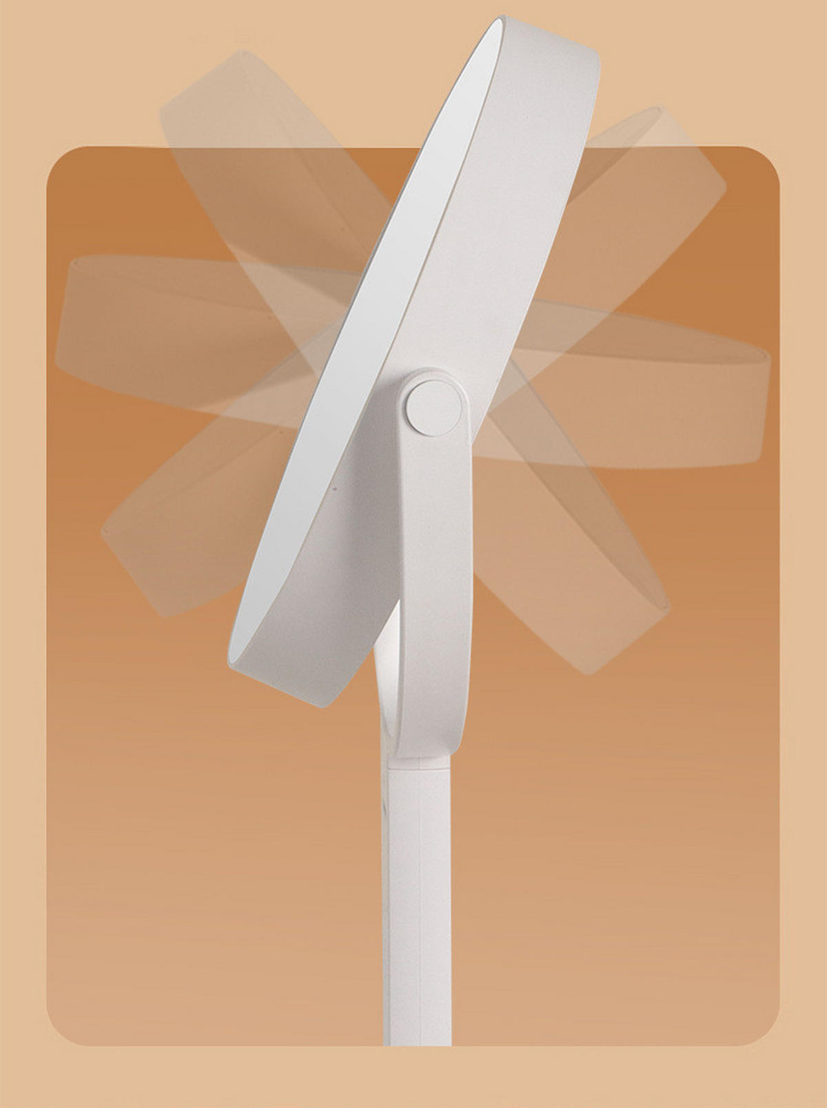 KOSMETIKSPIEGEL – weiß – 10 Vergrößerungslinsen + 360°-Drehung – 22,5 mm Durchmesser - Weiß, Kunststoff (22.5/38/12.5cm)