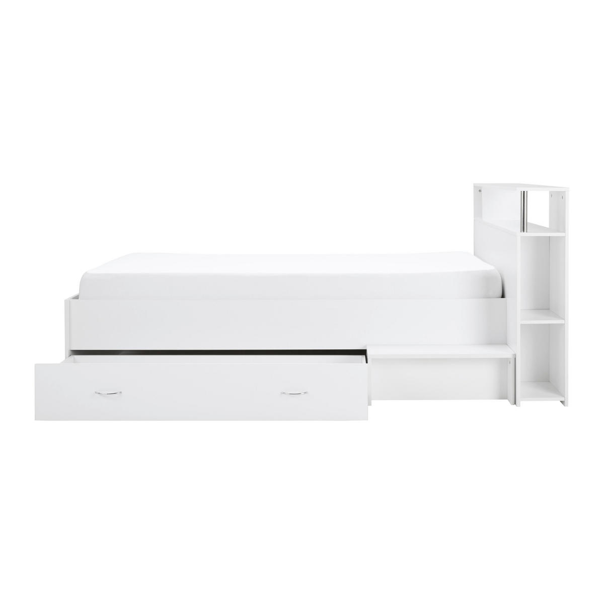 STAURAUMBETT Nika Weiß ca. 90 / 200 cm MDF - Weiß, Holzwerkstoff - Bessagi Kids