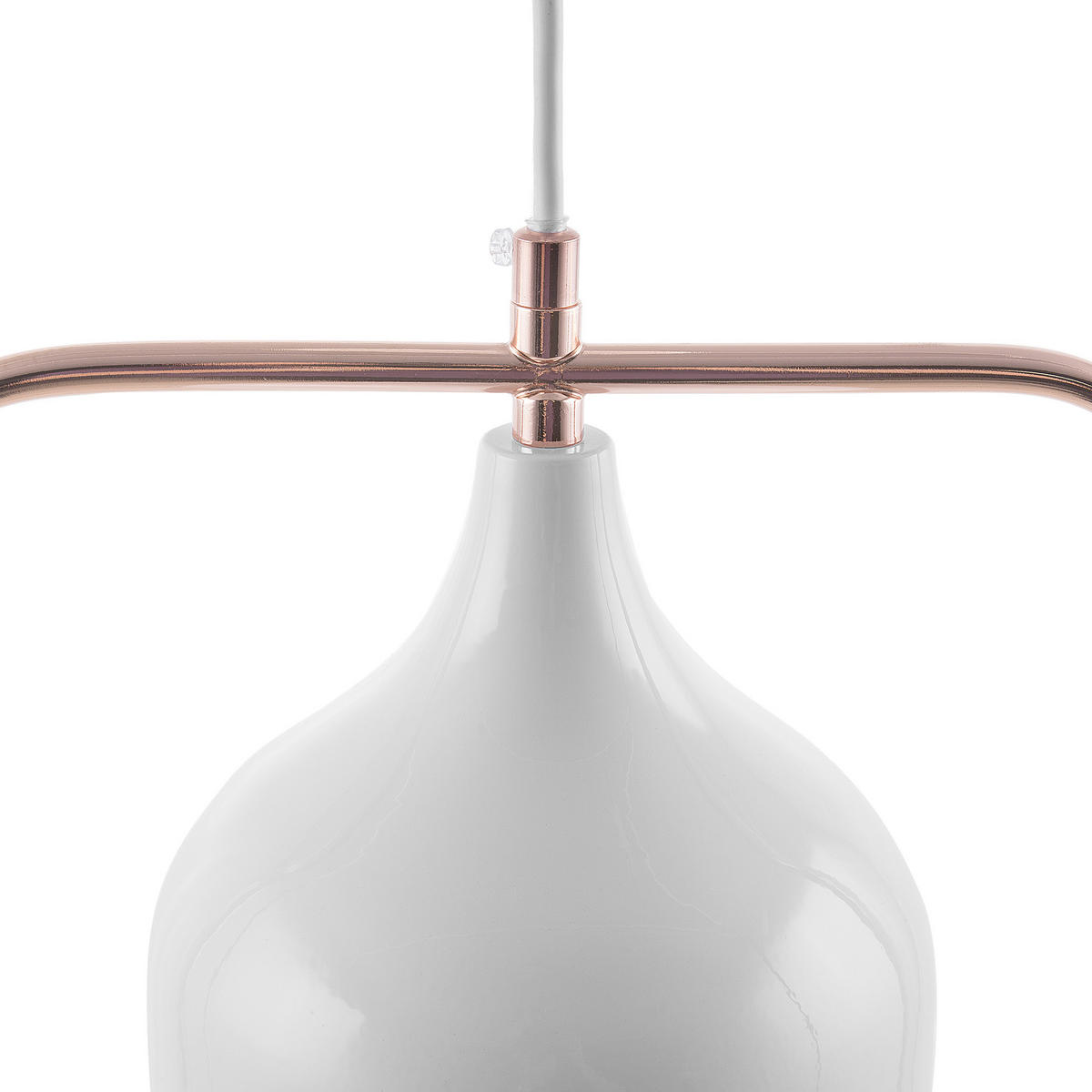 HÄNGELEUCHTE Mavone 15/24/121 cm - Weiß, Metall (15/24/121cm) - Beliani