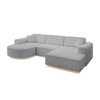 WOHNLANDSCHAFT ARRIO-U1 303x171x83 cm Grau - Grau, Holzwerkstoff/Textil (303/83/171cm) - ALTDECOR
