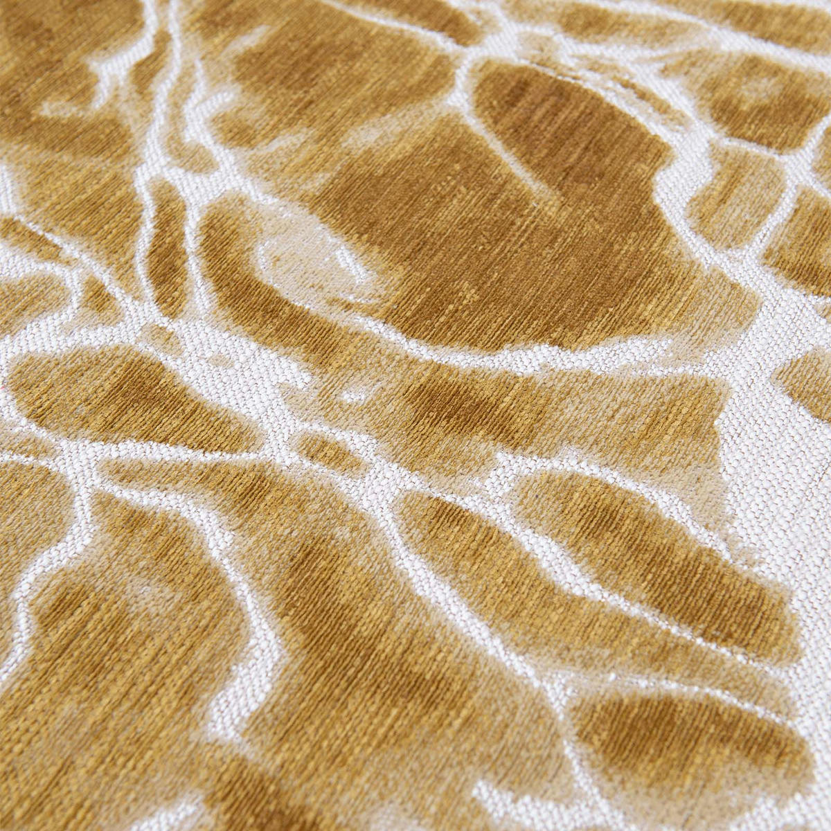 TEPPICH Saffron Meditation Swim 140/140 cm - Gelb, Kunststoff/Textil (140/140cm) - Louis De Poortere