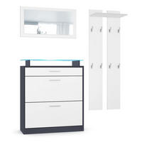 GARDEROBE Loret Front in Weiß matt - Weiß, Holzwerkstoff (180/200/23cm) - Vladon