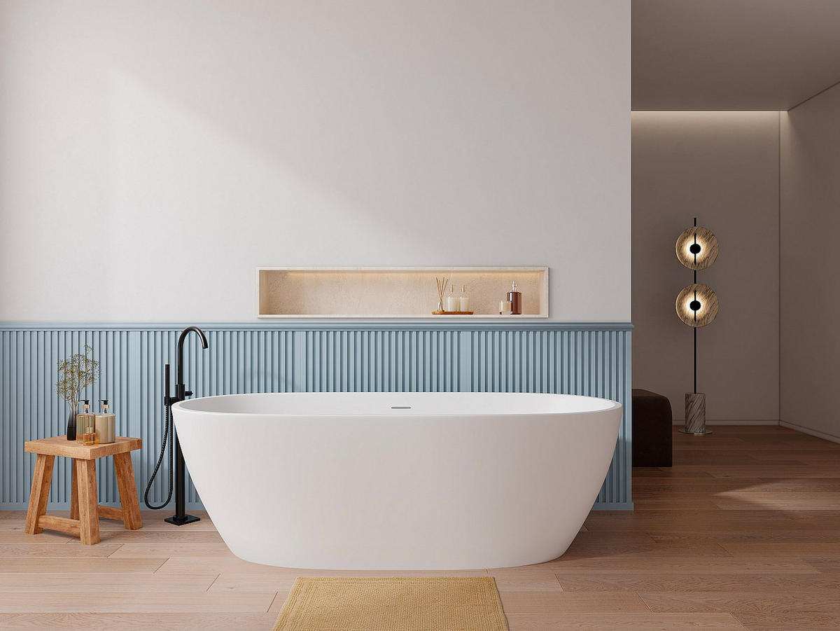 FREISTEHENDE Badewanne - 1 Person - Acryl - Weiß - Weiß, Kunststoff (180/57.5/75cm) - Vente-Unique