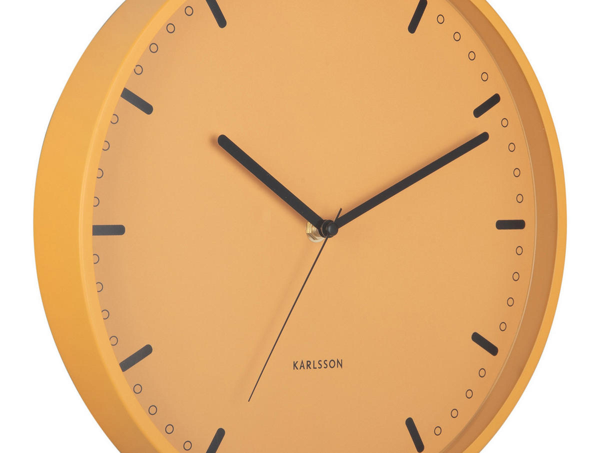 WANDUHR Cool Retro Gelb 4/30/30 cm - Gelb, Metall (30/30/4cm) - Karlsson
