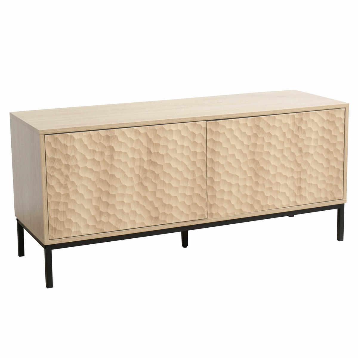 TV-SCHRANK, helles Holzeffekt - Beige, Holz (40/54/120cm) - Oviala