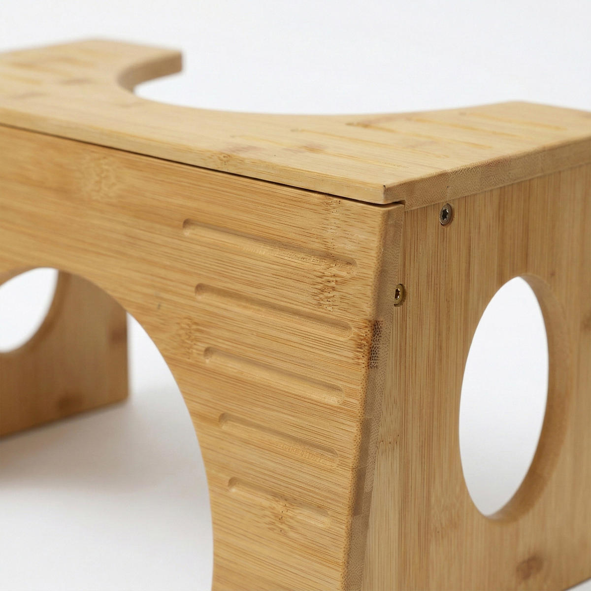 TOALETNÝ stolček - svetlohnedá, drevo (44.5/19.5/25cm) - Relaxdays