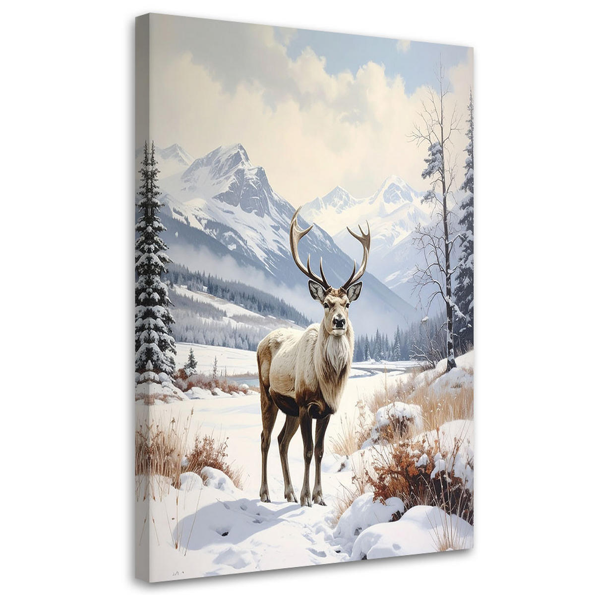 LEINWANDBILD Weihnachten 60x90cm - Weiß, Textil (60/90cm) - Feeby