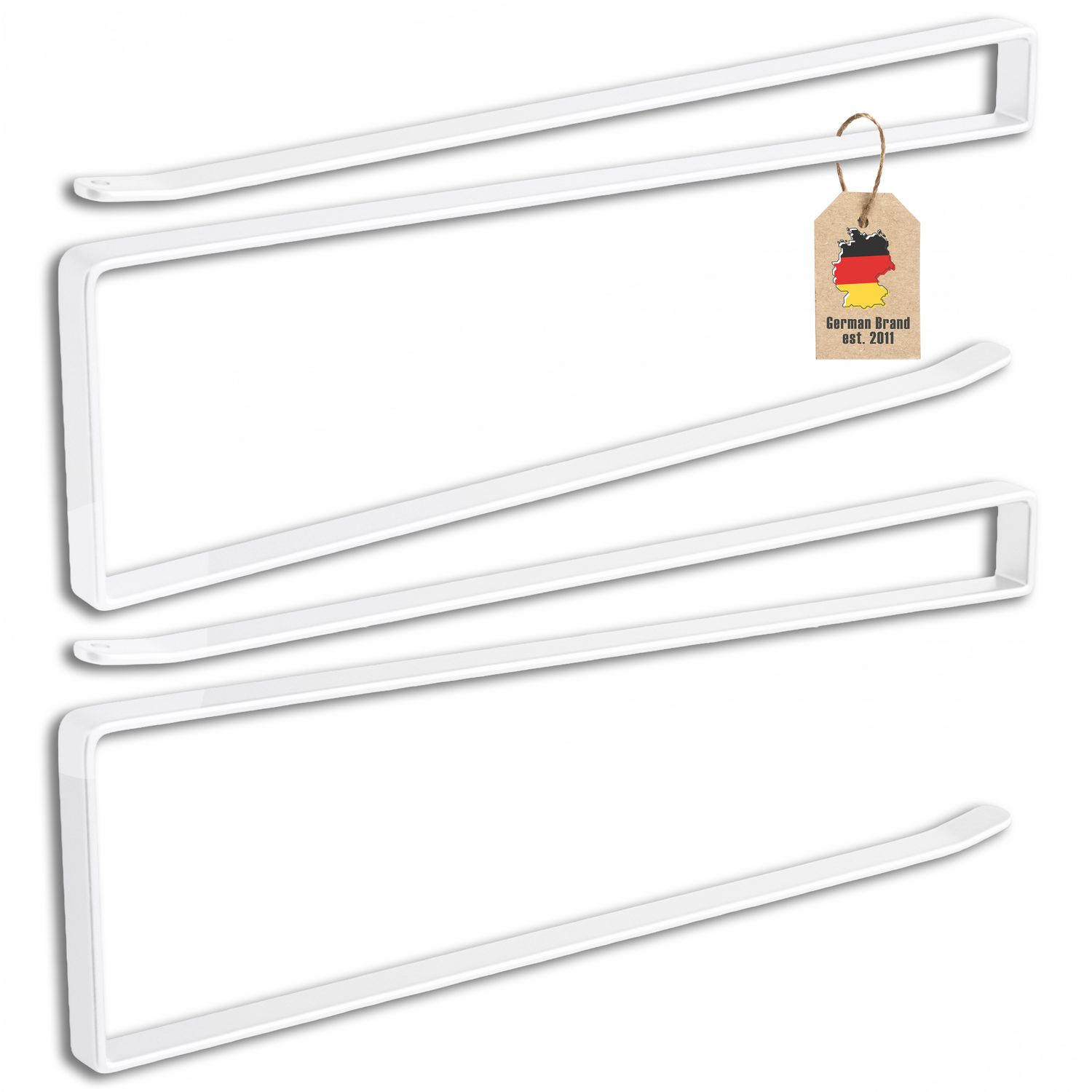 PAPIERROLLENHALTER (2-tlg. Set) - Weiß, Metall (1.1/10/26cm) - Intirilife