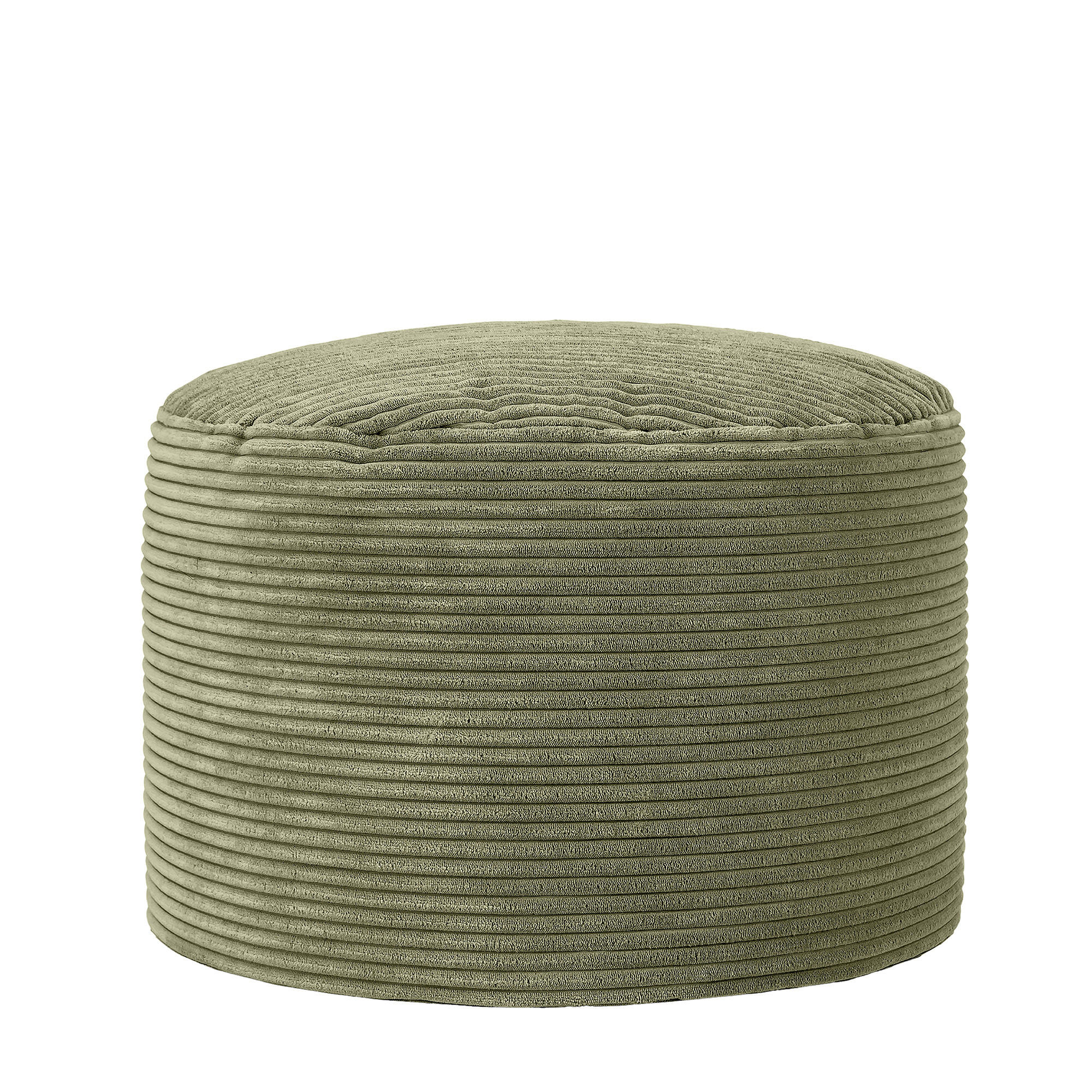 SITZPOUF Rund Milano - Salbeigrün, Textil (55/35/55cm) - icon