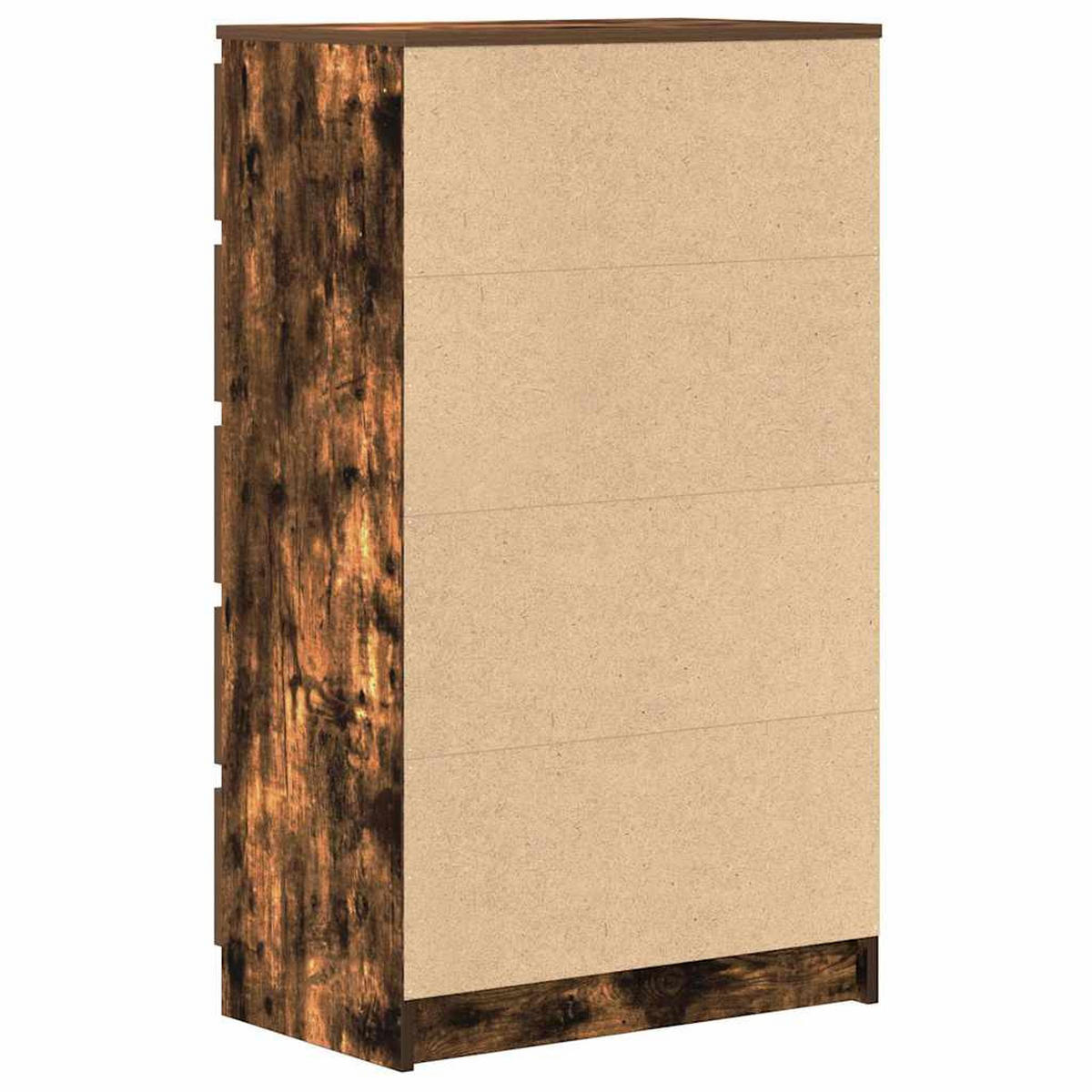 KOMMODE mit 5 Schubladen 60/36/103 cm aus Holzwerkstoff Räuchereiche Dekor - Dunkelbraun, Holz (60/103/36cm) - vidaXL