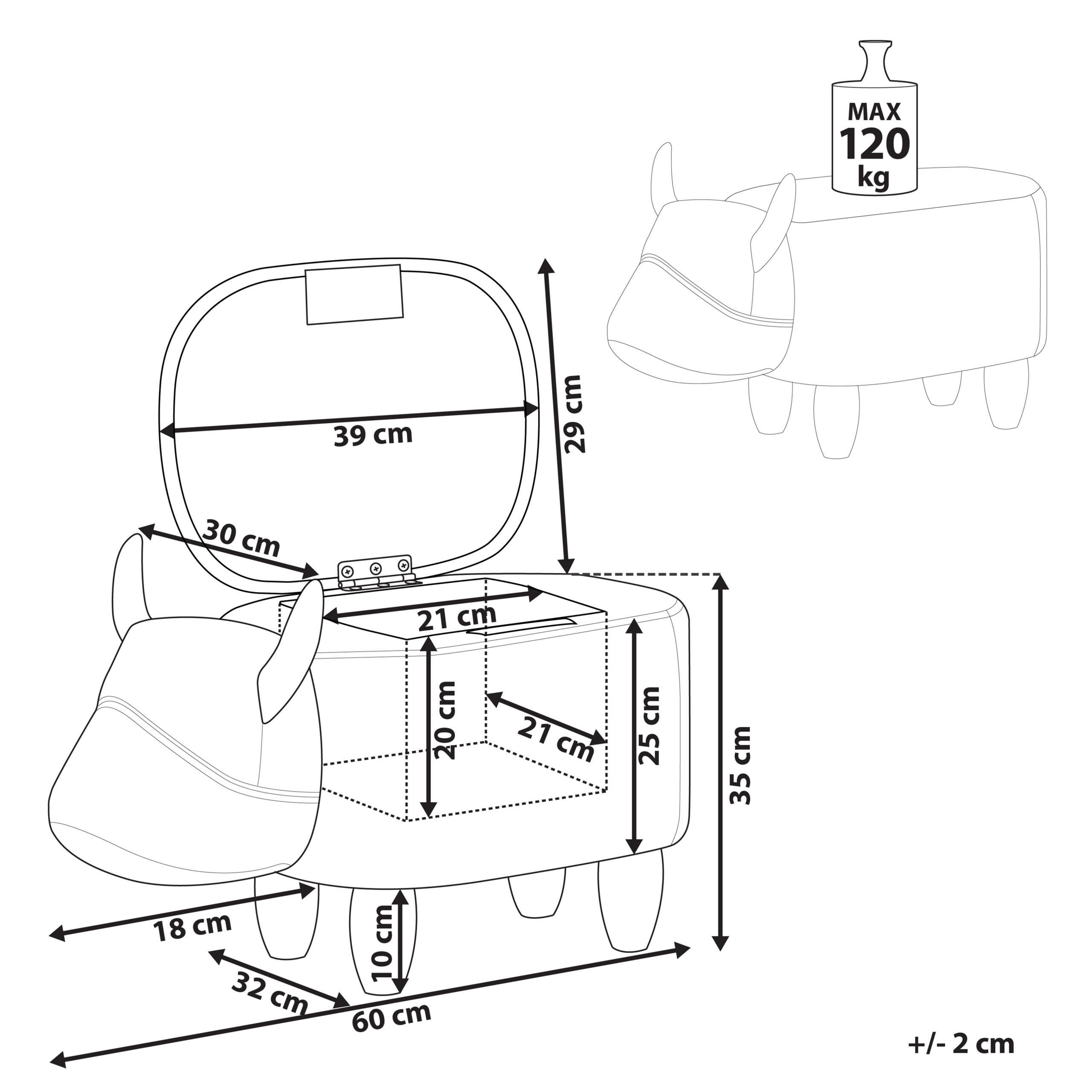 Thumbnail - Beliani Hocker, Schwarz, Textil, 1-Sitzer, Freiform, 60x35x32 cm, Wohnzimmer, Hocker, Sitzhocker