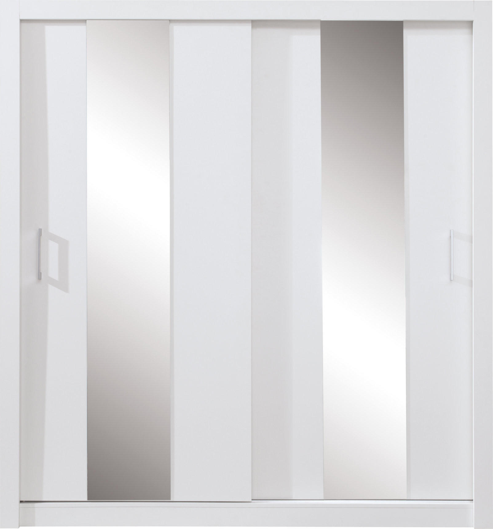 Masseno Schwebetürenschrank Weiß 200x215x60 cm