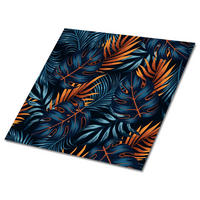 FLIESENAUFKLEBER 9 Stück 30x30 cm selbstklebend Exotische Blätter - Multicolor, Textil (30/1.6/30cm) - TULUP