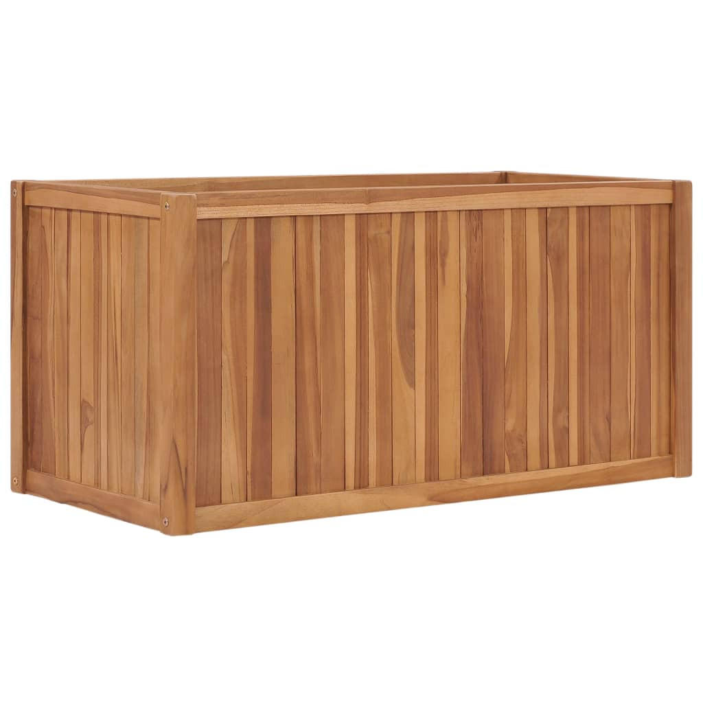 HOCHBEET 100x50x50 cm Massivholz Teak - Braun, Holz (100/50/50cm)