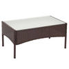 POLY-RATTAN GARTENTISCH rechteck Braun - Braun, Kunststoff (48/79/38cm) - MCW