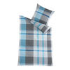 BETTWÄSCHE 135x200 Renforce Baumwolle Bettbezug Karo Muster Blau Grau kariert - Blau, Textil (135/200cm) - Carpe Sonno