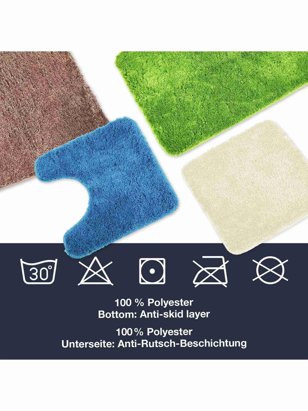 BADEMATTE MIT WC AUSSCHNITT Florenz - Orange, Textil (45/45cm) - WohnDirect