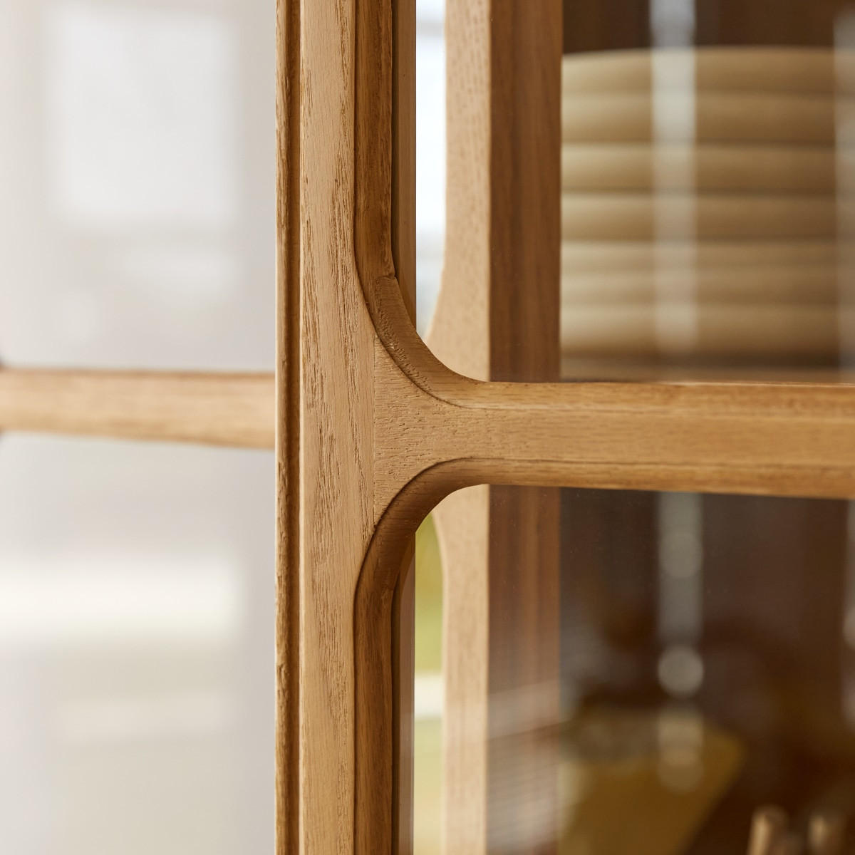 GESCHIRRSCHRANK Marthe Natur aus Eiche - Naturfarben, Holz (102/182/51cm) - Tikamoon