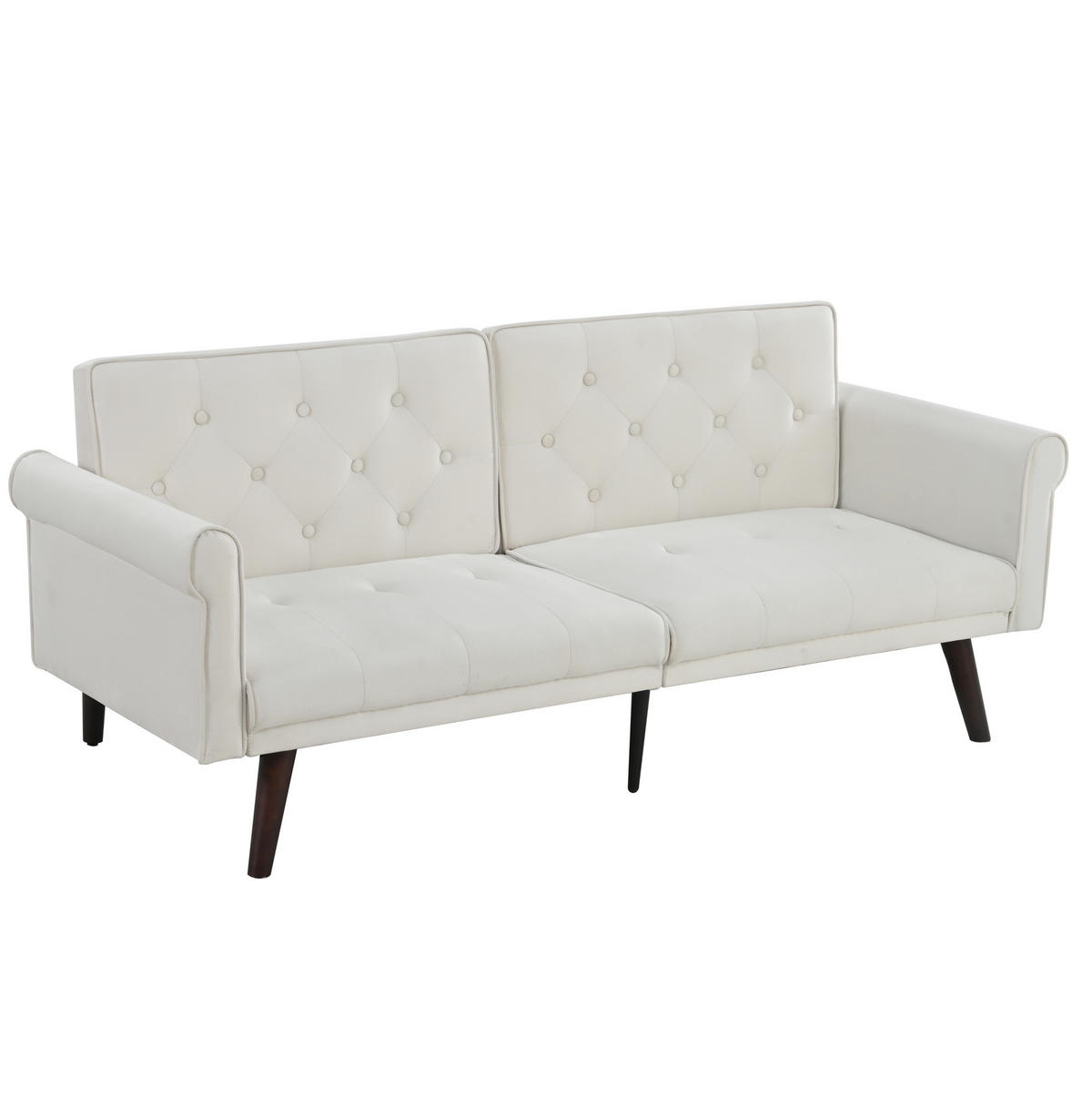 SCHLAFSOFA 2-Sitzer mit verstellbaren Rückenlehnen, 2-in-1 Gästebett und 6-Punkt-Konstruktion, Beige - Beige, Textil (172/70/89cm) - Redom