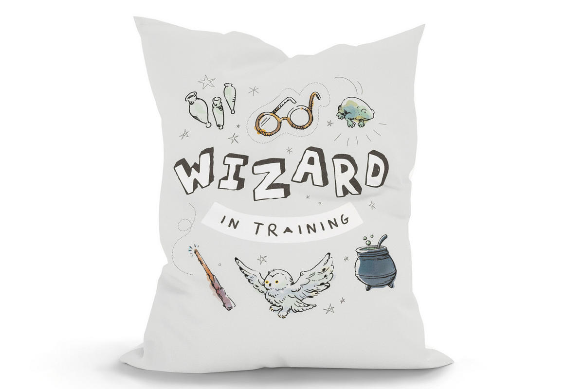 KINDER-SITZSACK - Harry Potter - Hellgrau/Weiß, Textil (100/25/135cm) - Green Bean