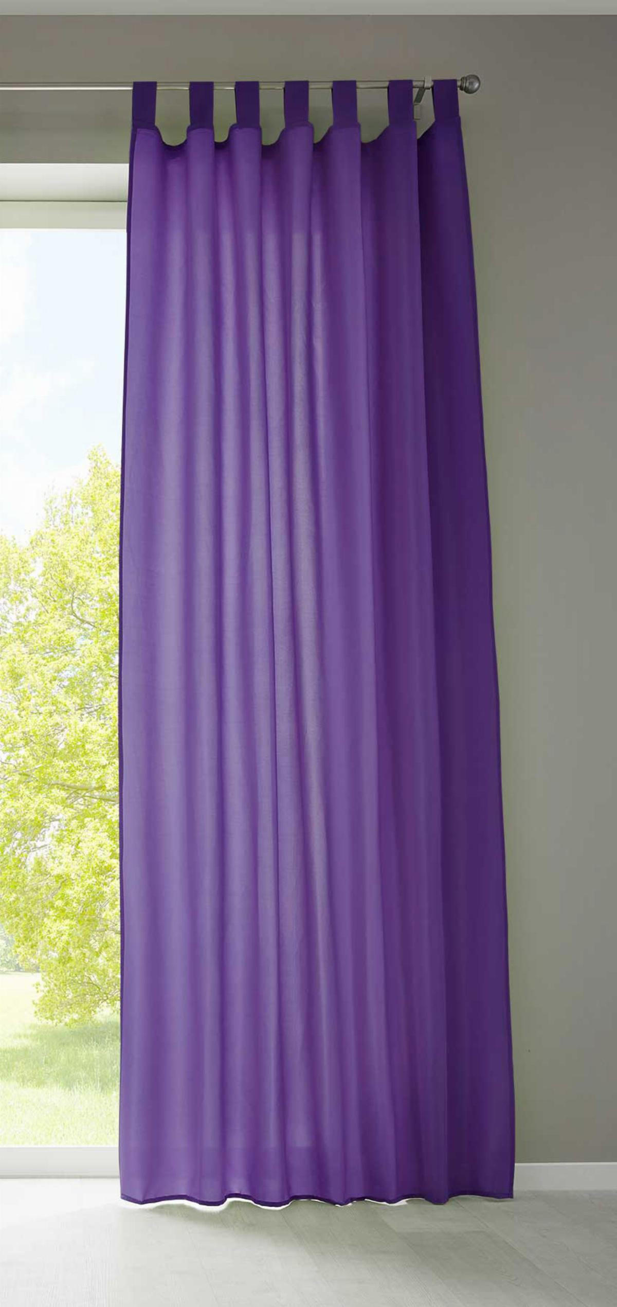 VORHANG POTSDAM HxB 245x140 cm Lila - Lila, Textil (140/245cm) - Gardinenbox