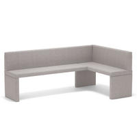 ECKBANK rechts OWEN Webstoff, 128/168 cm Creme - Creme, Holz/Textil (128/168cm) - Idohome