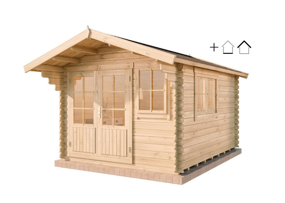 Alpholz Gartenhaus Natur 338x250x467 cm